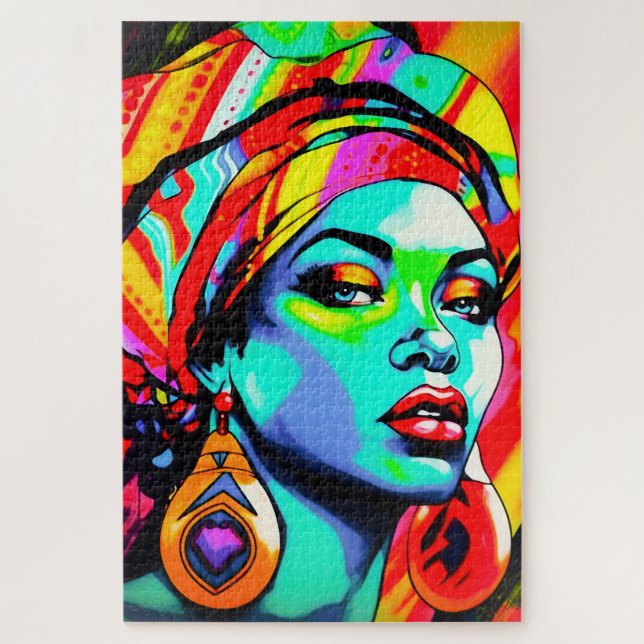 Quebra-cabeça Retrato de pop Art (Vertical)