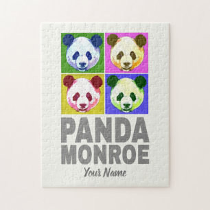 Quebra-cabeça Retrato de Pop de Arte do Urso Panda Monroe