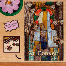 Retrato de Santa Gobnait, Padroeira das Abelhas,