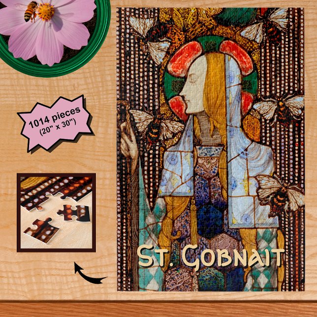 Quebra-cabeça Retrato de Santa Gobnait, Padroeira das Abelhas, (Criador carregado)