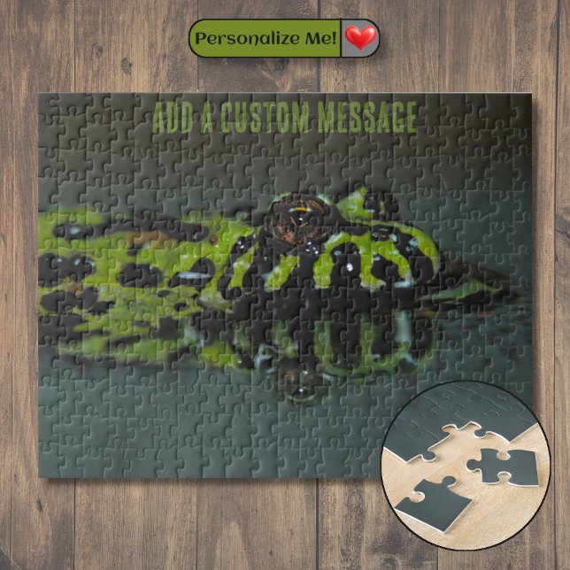 Quebra-cabeça Retrato de Sapo-de-barriga-de-fogo (Fire Bellied Toad Portrait Jigsaw Puzzle)