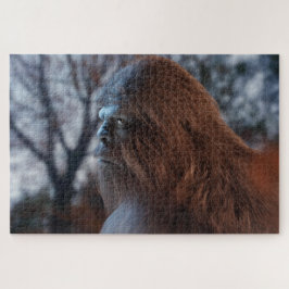 QUEBRA-CABEÇA RETRATO DE SASQUATCH DE PÉ GRANDE NO PERFIL NO DUS
