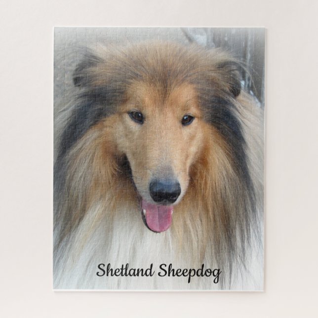 Quebra-cabeça Retrato de Shetland Sheepdog (Vertical)