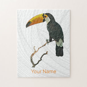 Quebra-cabeça Retrato de Tucano Animal Projeto de Ave Tropical