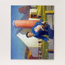 Retrato de um Fazendeiro NC Wyeth 1943 Arte Americ