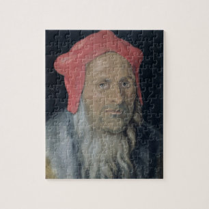 Quebra-cabeça Retrato de um homem farpado em Red Hat, 1520 (óle