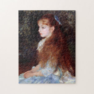 Quebra-cabeça Retrato de uma garota com fita azul, Renoir