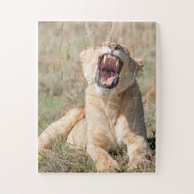 Quebra-cabeça Retrato de uma Leoa (Vertical)