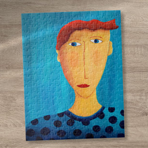 Quebra-cabeça Retrato De Uma Pintura De Arte Contemporânea