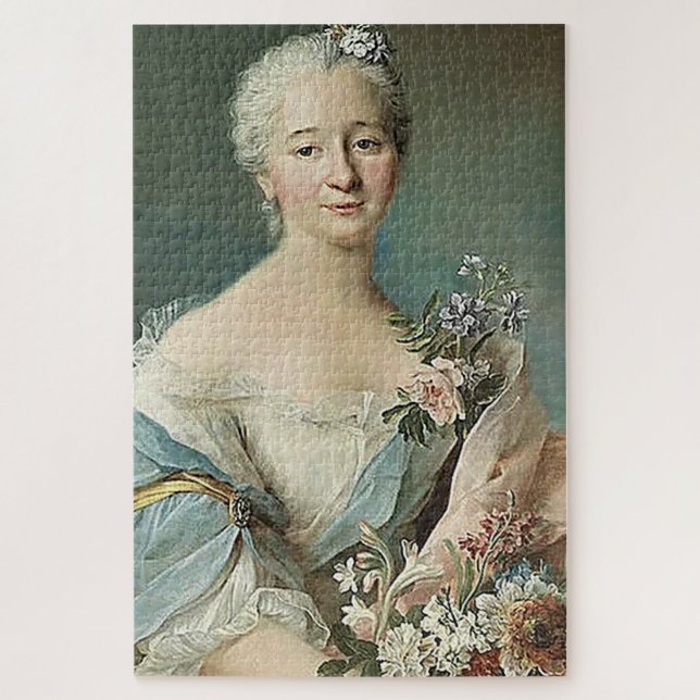 QUEBRA-CABEÇA RETRATO DE UMA SENHORA COM FLORES (Vertical)