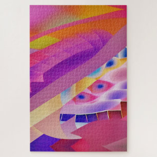 Quebra-cabeça Retrato de Wombott - Arte Abstrata de Ken Gage