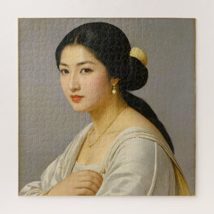 Quebra-cabeça Retrato de "Yuki Mori" de Mulher de Arte Legal