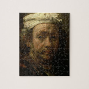Quebra-cabeça Retrato do artista em sua armação, detalhe de