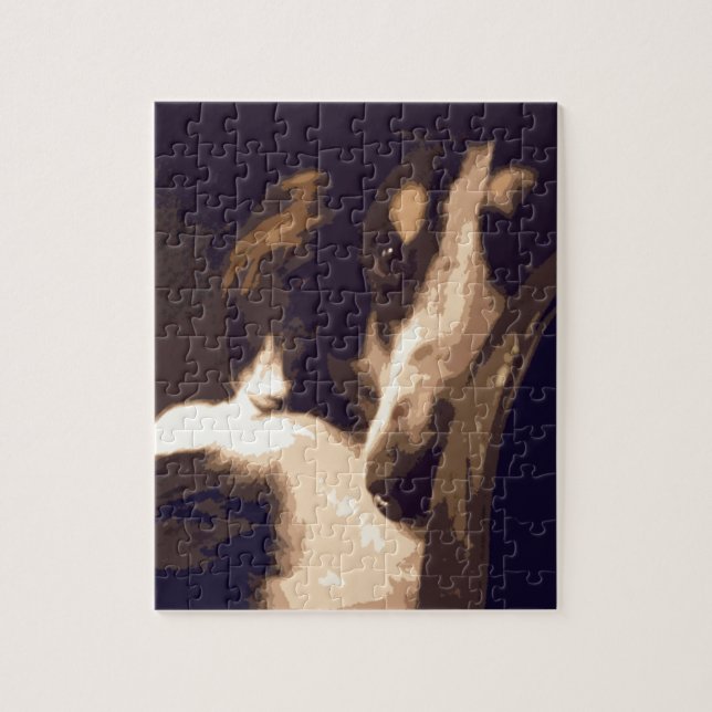 Quebra-cabeça Retrato do Borzoi (Vertical)