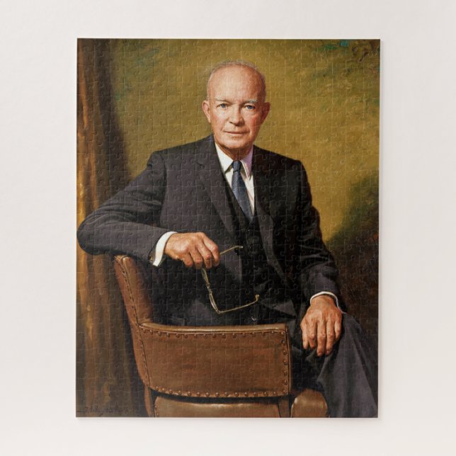 Quebra-cabeça Retrato do Presidente Americano Dwight Eisenhower (Vertical)