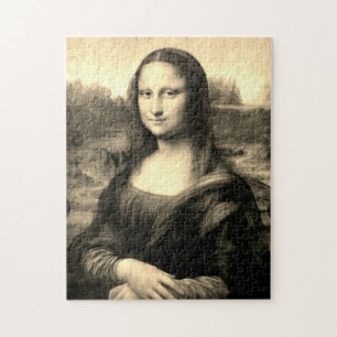 Quebra-cabeça Retrato Mona Lisa Sepia Brown