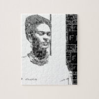 Retrato preto e branco de Frida Kahlo