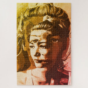Quebra-cabeça Retrato Surrealista com Múltiplos Olhos – Psicodél