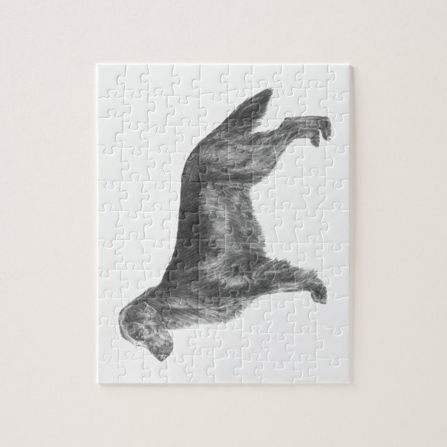 Quebra-cabeça Retriever revestido plano (Vertical)