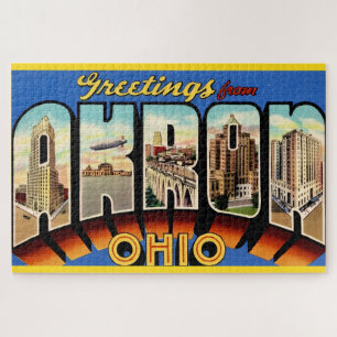 Quebra-cabeça Retro Akron Ohio 20x30 