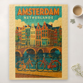 Quebra-cabeça Retro Amsterdã Holanda