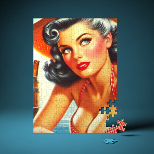 Quebra-cabeça Retro Beer Country Girl
