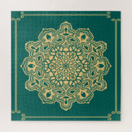 Quebra-cabeça Retro Boho Chic Bohemian Hippie Rosette Mandala