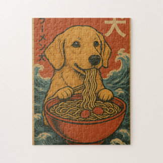 Quebra-cabeça Retro de Cachorro Golden Retriever C