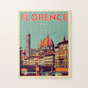 Quebra-cabeça Retro Florence, firenze os presentes de viagem itá
