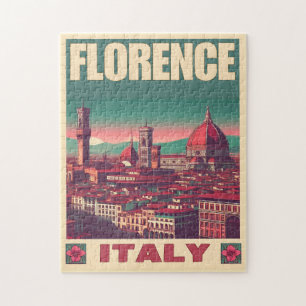 Quebra-cabeça Retro Florence, firenze os presentes de viagem itá