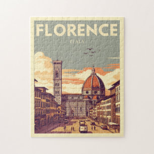 Quebra-cabeça Retro Florence, firenze os presentes de viagem itá