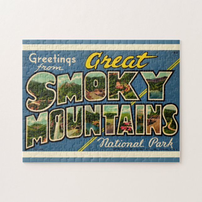 Quebra-cabeça Retro Great Smoky Mountains (Horizontal)
