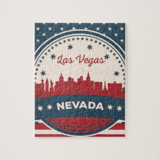 Quebra-cabeça Retro Las Vegas Skyline
