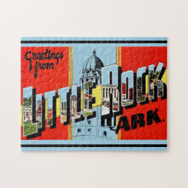 Quebra-cabeça Retro Little Rock Arkansas 11x14