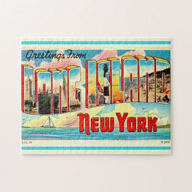 Quebra-cabeça Retro Long Island 11x14 (Horizontal)
