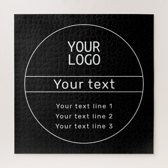 Quebra-cabeça Retromoderno adicione seu próprio texto (Vertical)