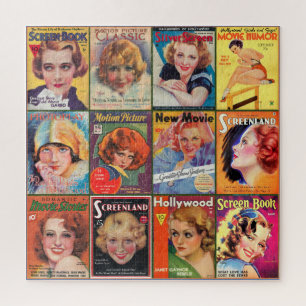 QUEBRA-CABEÇA REVISTAS DE FILMES DA ERA DE OURO VINTAGE