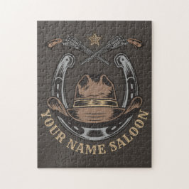 Quebra-cabeça Revolver do Oeste Selvagem Ferradura Ocidental Sal