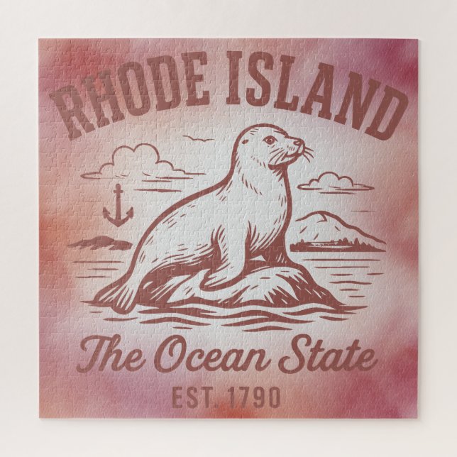 Quebra-cabeça Rhode Island O Estado da Ilha (Vertical)