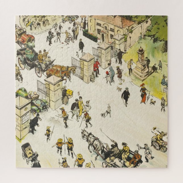 Quebra-cabeça Richmond Park London Reino Unido, visitantes no po (Vertical)