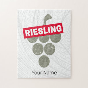 Quebra-cabeça Riesling Vine Vintage Vinho Bebida Design