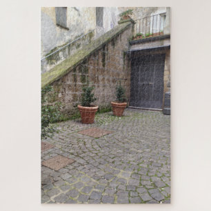 Quebra-cabeça Rincon Suelo Empedrado y Macetas Orvieto Italia