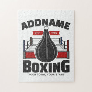 Quebra-cabeça Ringue de Boxe ADICIONE NOME Sacos de Pancada do T