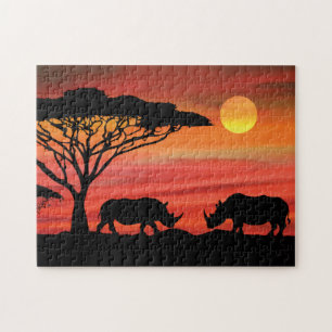 Quebra-cabeça Rinoceronte Africano