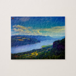 Quebra-cabeça Rio Columbia, Oregon.