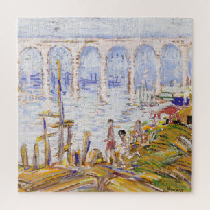 Quebra-cabeça Rio Harlem, ponte alta   George Luks