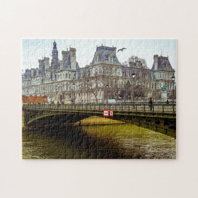 Quebra-cabeça Rio Sena Paris. (Horizontal)
