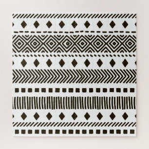 Quebra-cabeça Ritmos Tribais: Padrões Geométricos Étnicos