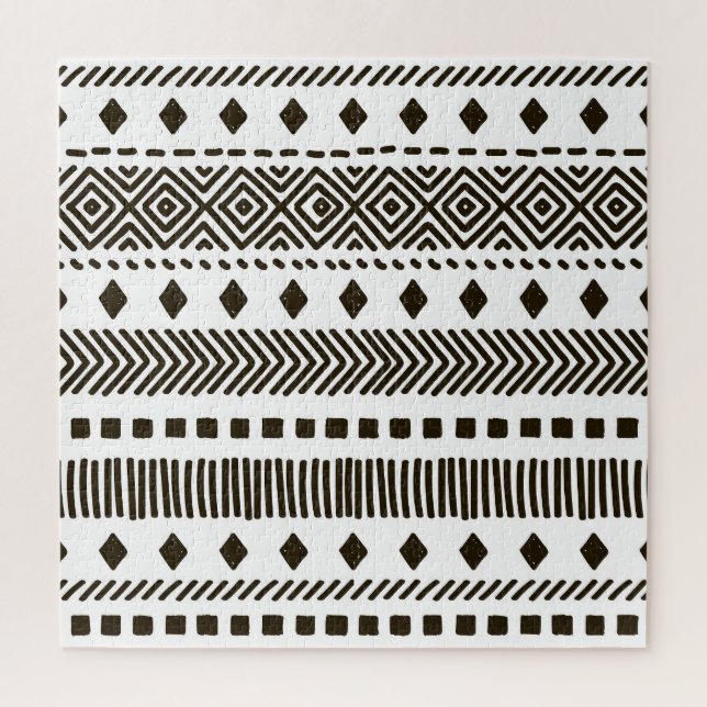 Quebra-cabeça Ritmos Tribais: Padrões Geométricos Étnicos (Vertical)