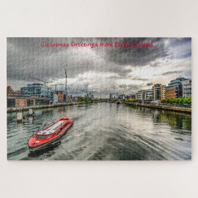 Quebra-cabeça River Liffey Dublin. Jigsaw Puzzle (Horizontal)